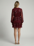 Clara | Sparkling Sequin Dress with V-Neck for Women