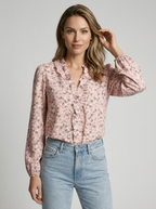Elina | Women's Blouse with Ruffles and V-Neck