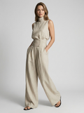 Keltie | Elegant Højtaljet Jumpsuit Med Vide Ben