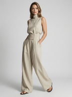 Keltie | Elegant Højtaljet Jumpsuit Med Vide Ben