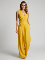 Josephine | Elegant Ærmeløs Jumpsuit Med Vide Ben