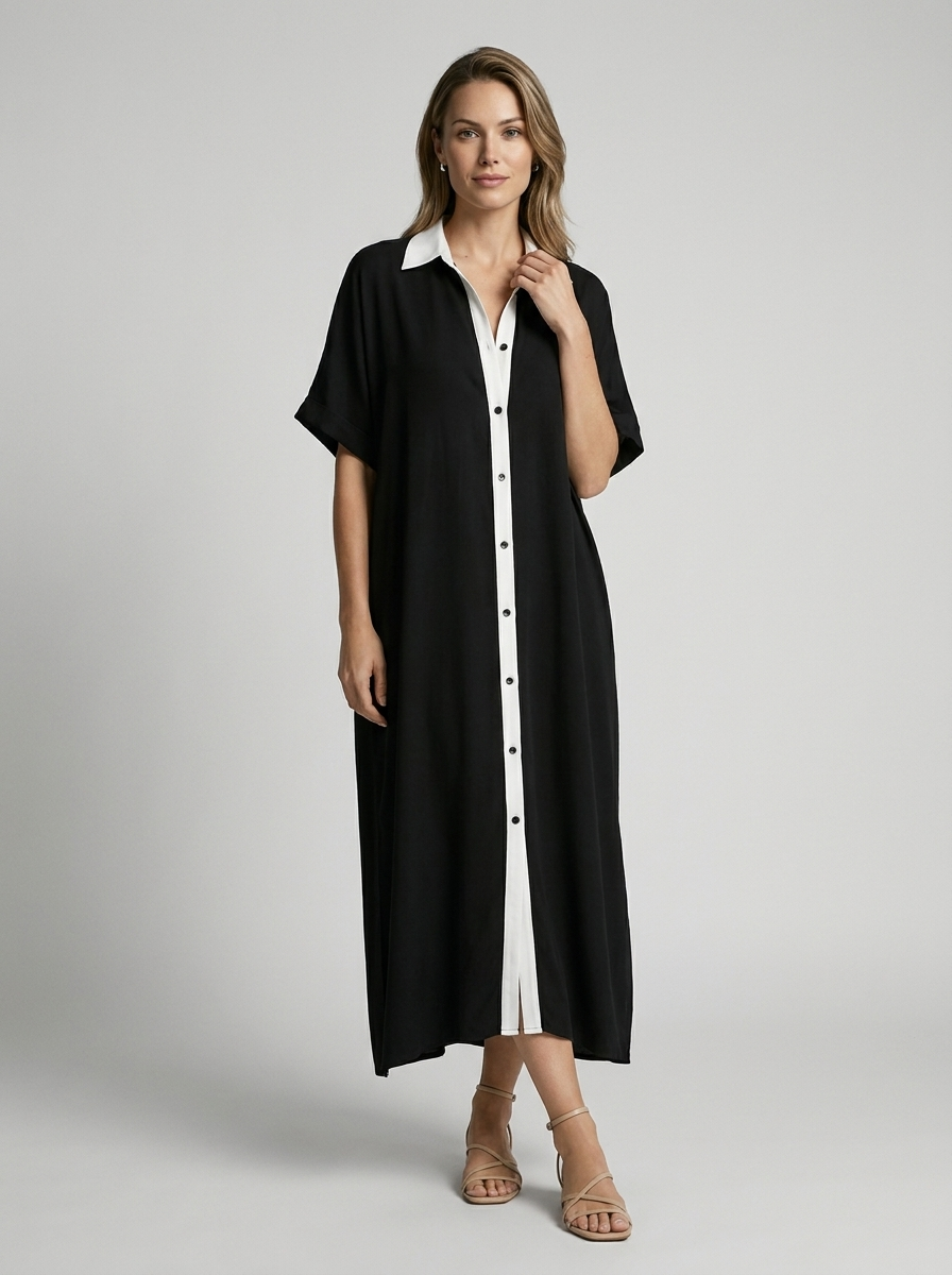 Serena | Long Shirt Dress with Relaxed Fit