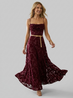 Alessia | Vestido maxi largo con elegante línea A