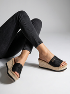 Solena | Plateau Slippers Med Flettet Sål
