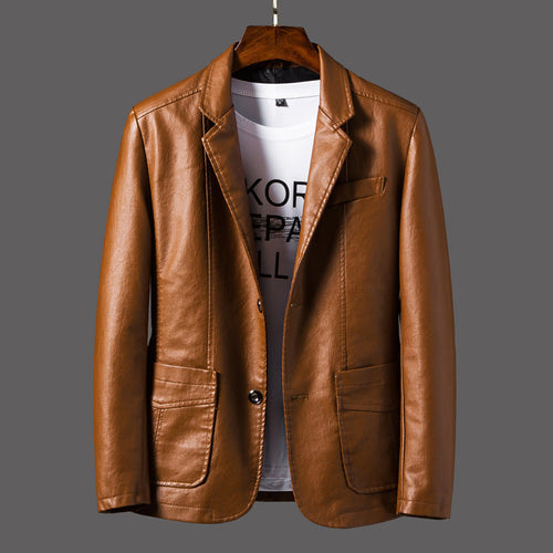 Lucenzo | Læderlook Blazer