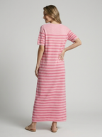 Adeline | Stribet Maxi T-Shirt Kjole Til Sommer