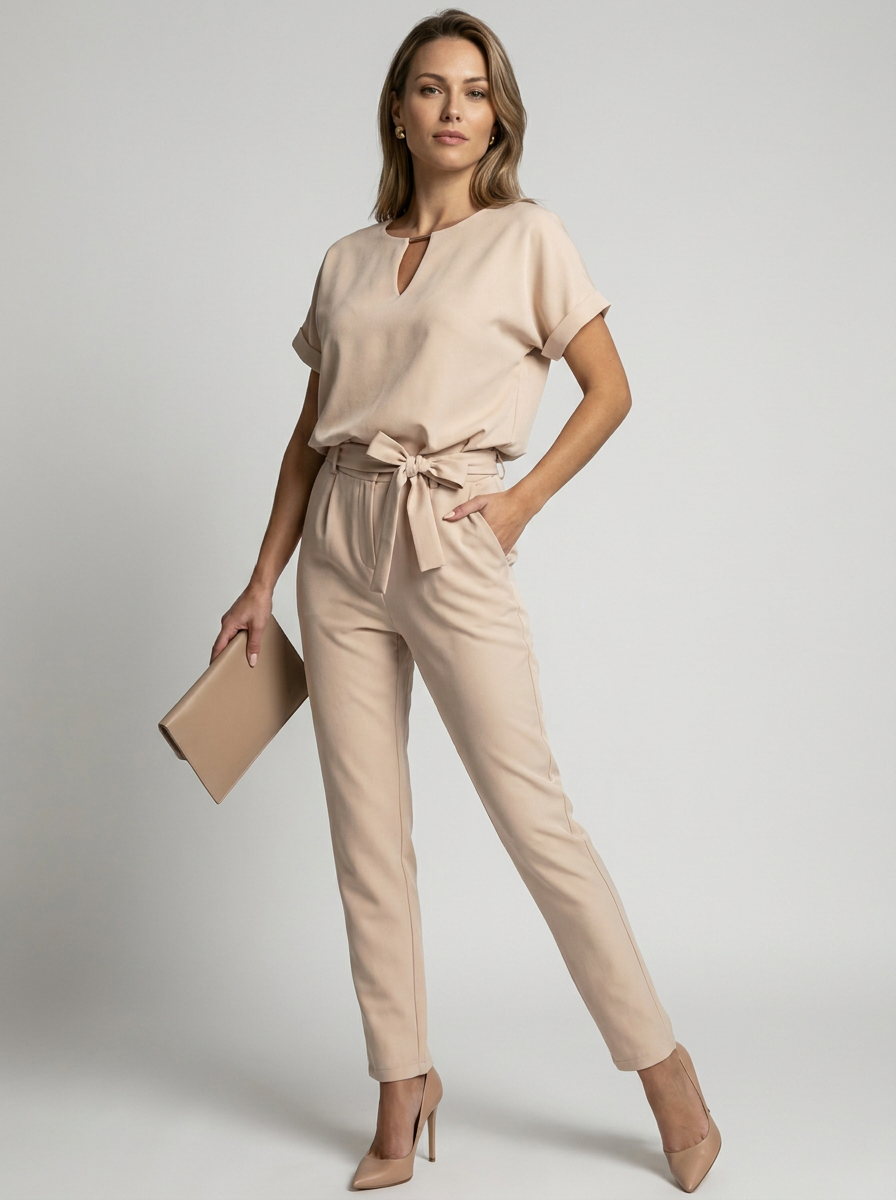 Vivienne | Elegant Jumpsuit med Bindebælte
