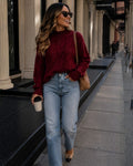 Fiyona | Dame Kort Kabelstrikket Sweater