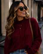 Fiyona | Dame Kort Kabelstrikket Sweater