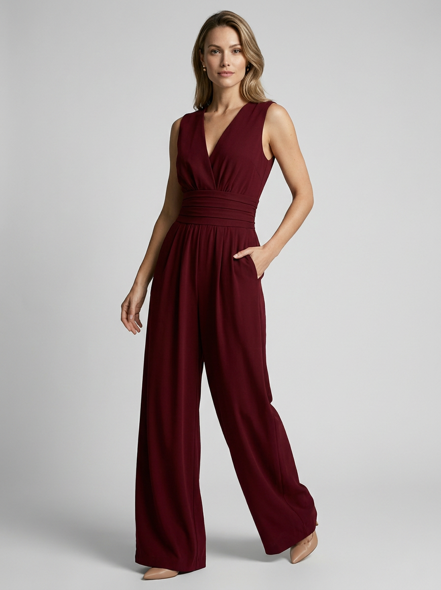 Josephine | Elegant Ærmeløs Jumpsuit Med Vide Ben