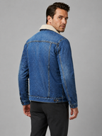 Lennox | Foret Denimjakke Til Herre Med Sherpa-Krave