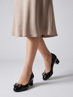 Vivienne | Elegante Pumps Med Blokhæl Og Sløjfedetalje