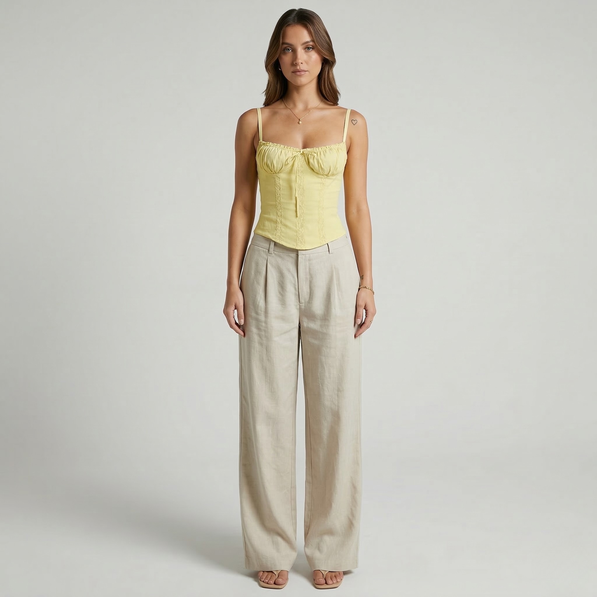 Serina | Corset Top Med Fine Stropper Og Figursyet Pasform