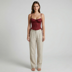 Serina | Corset Top Med Fine Stropper Og Figursyet Pasform