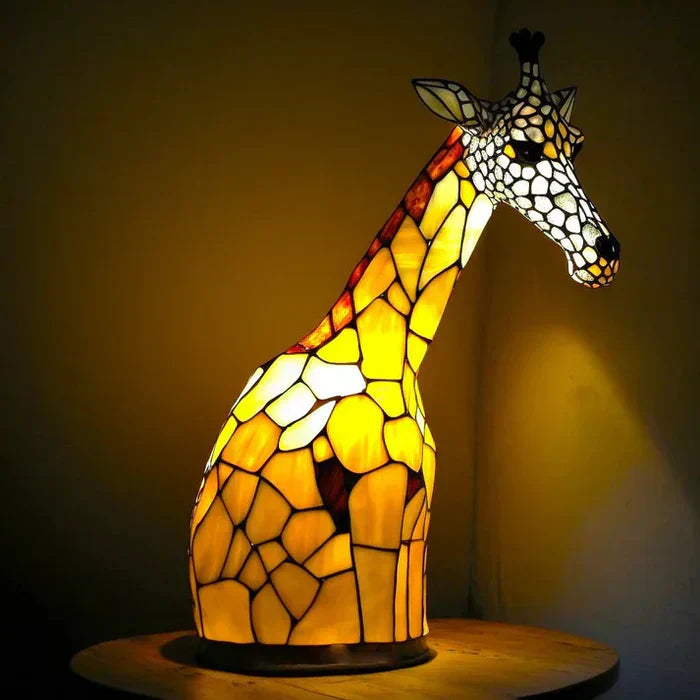Aurora | Stained glass table lamp with animal motif