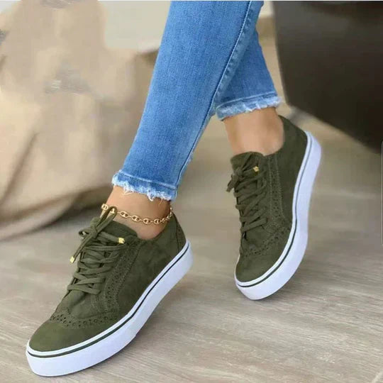 Sorella | Dame Lave Sneakers Ruskindslook