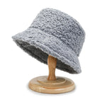 Alina | Women's lambswool bucket hat with teddy texture