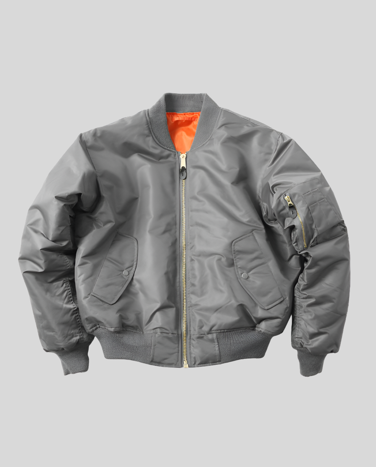 Anais | Women's Padded Forest Bomber Jacket with Zipper and Ribbed Edges
