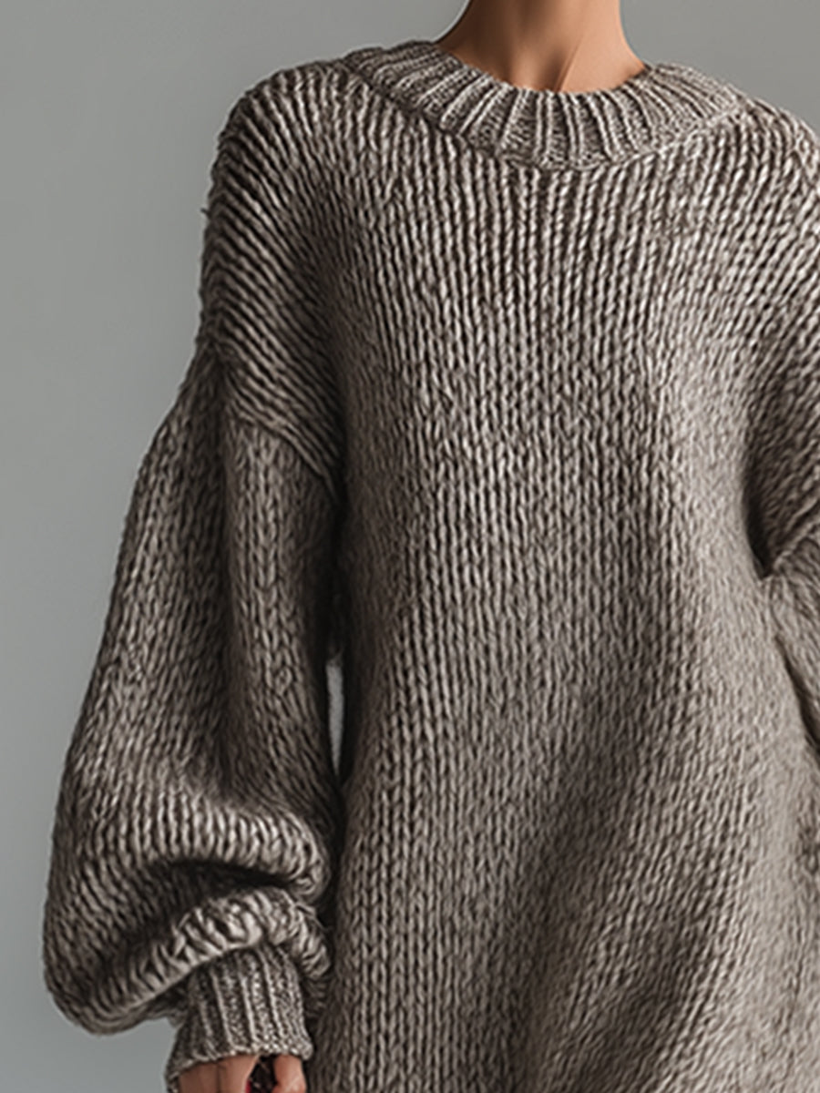 Ingrid | Dame Oversized Wool Strikkjole