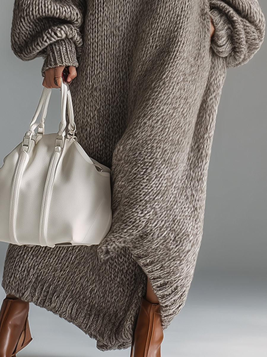 Ingrid | Dame Oversized Wool Strikkjole