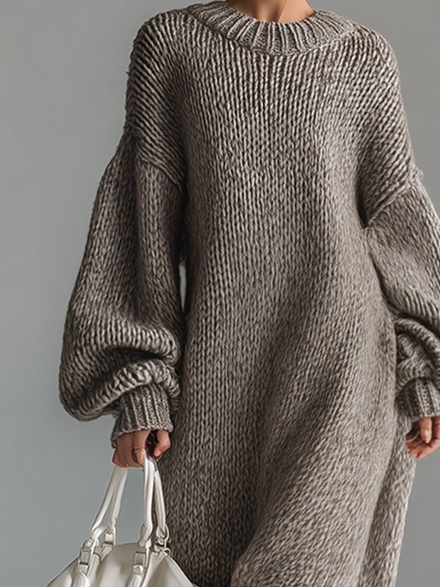 Ingrid | Dame Oversized Wool Strikkjole