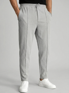 Leo | Men's Textured Joggers with Elastic Waist