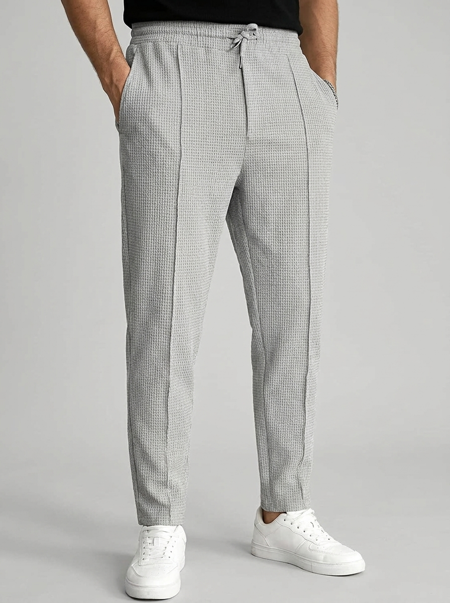 Leo | Men's Textured Joggers with Elastic Waist