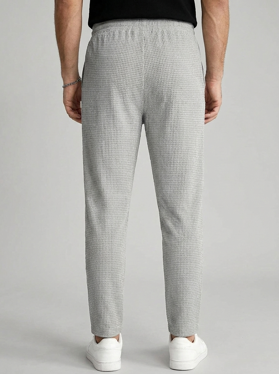 Leo | Men's Textured Joggers with Elastic Waist
