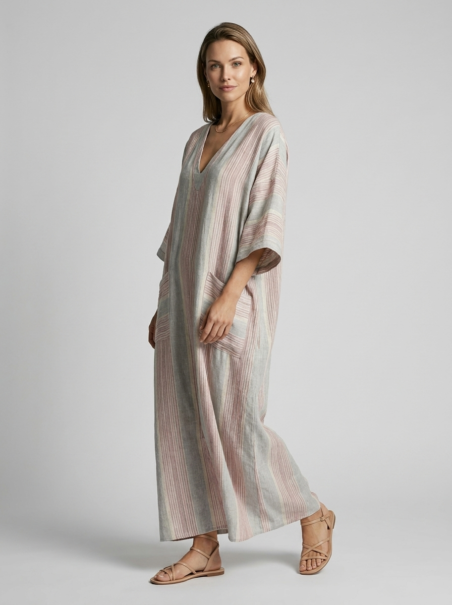 Lunara | Boheme Maxi Dress with V-Neck
