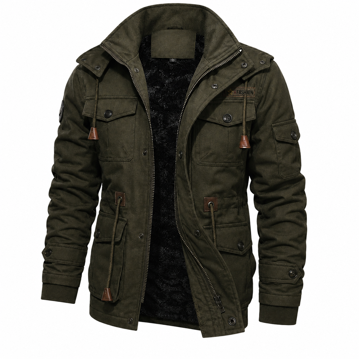 Magnus | Men's polyester winter jacket with fleece lining