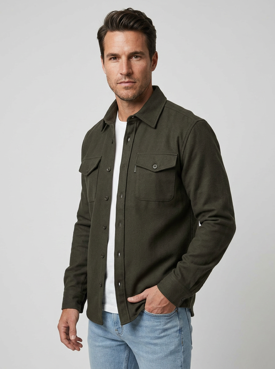 Elian | Casual Overshirt Til Herre Med Brystlommer