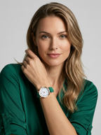 Aurora | Elegant Dameur med Farverig Læderrem