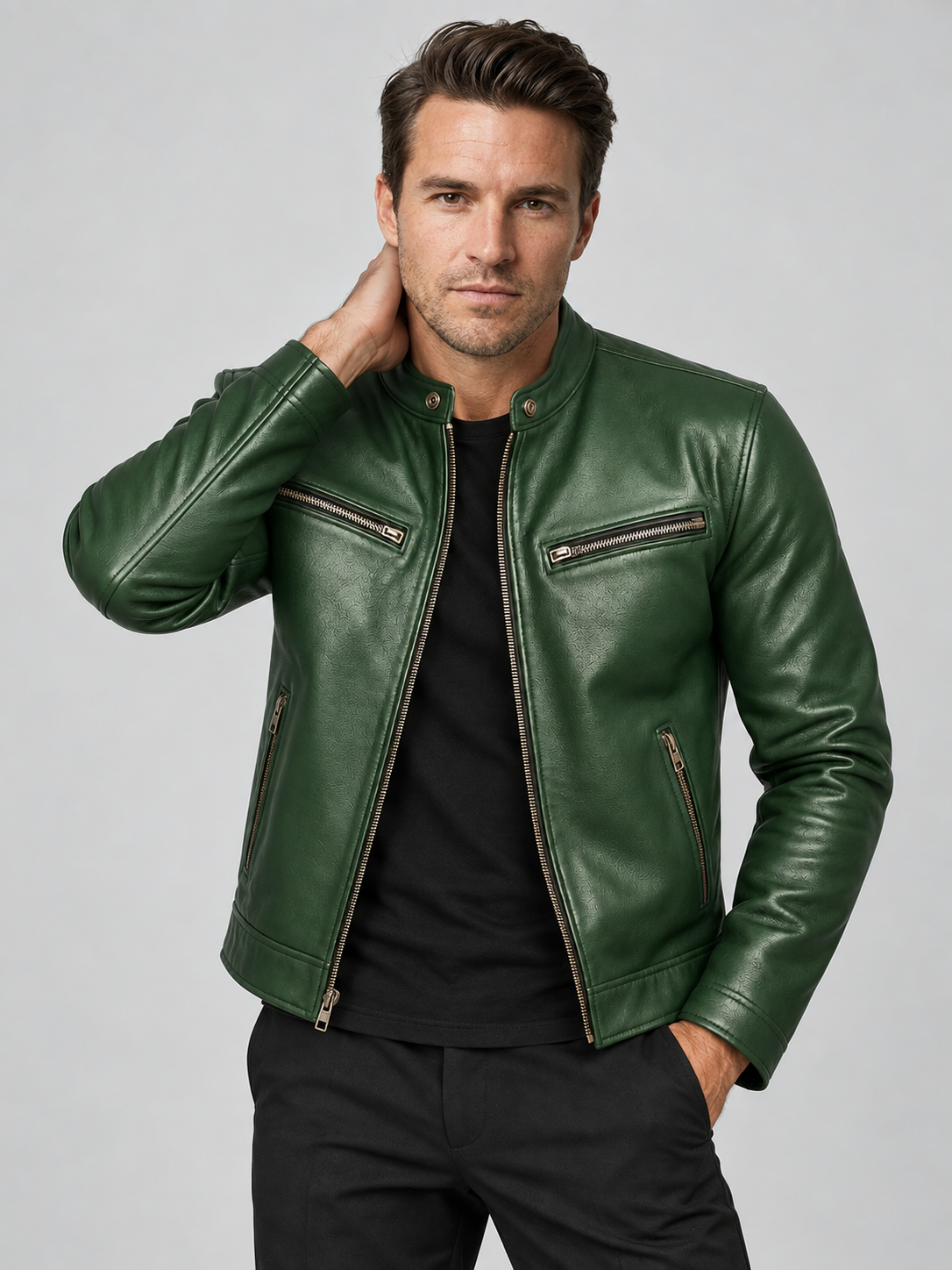 Valerio | Men's Leather Biker Jacket