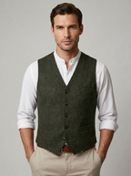 Matteo | Elegant Herre Gilet Med Knaplukning