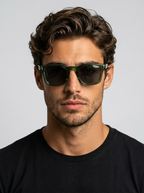 Rivo | Kvadratisk Acetat Solbrille med Gradientfarvet Stel