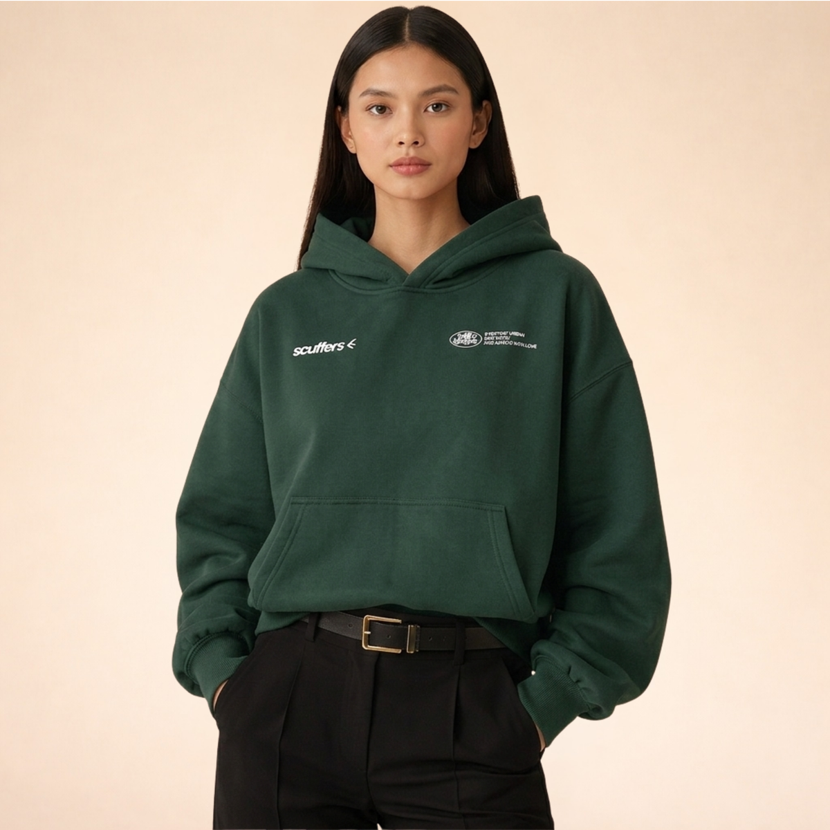 Meline | Dame oversized hoodie i bomuldsblanding