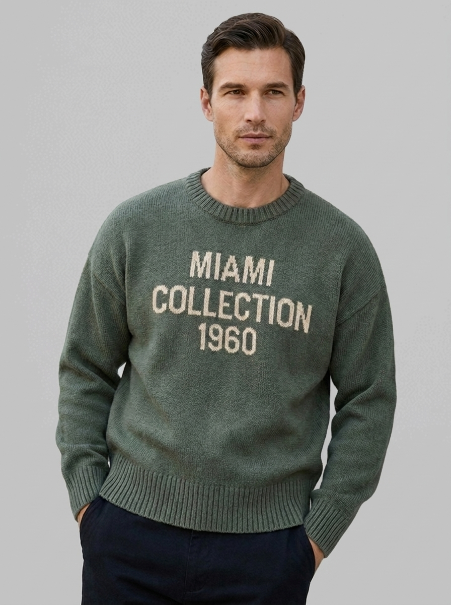 Massimo | Oversized Men's Sweater with American Print