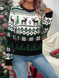 Sigrid | Dame julesweater med rensdyr og Fair Isle-mønster