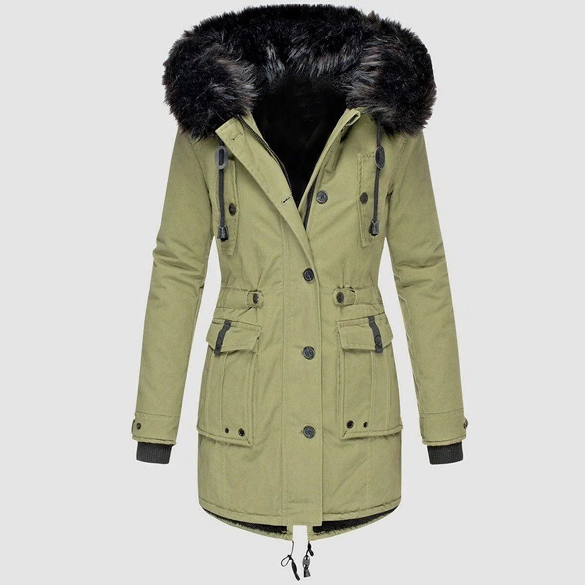 Vela | Dame Parka Med Pelskant