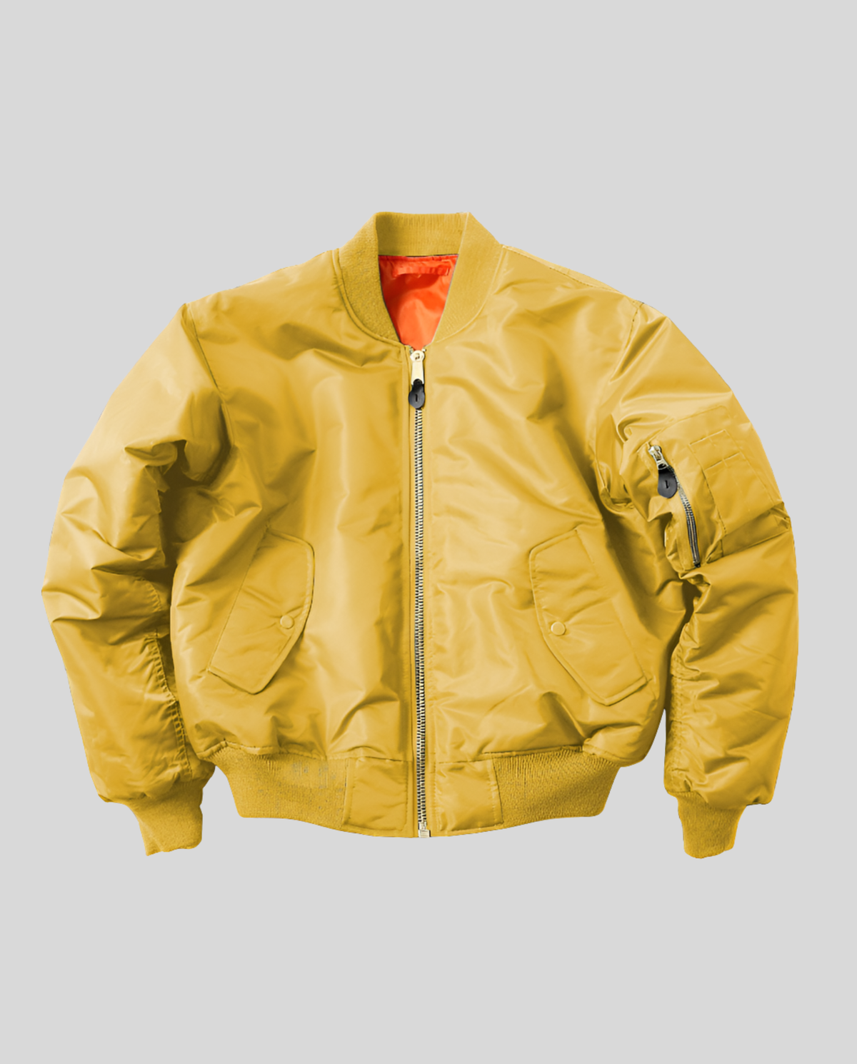 Anais | Women's Padded Forest Bomber Jacket with Zipper and Ribbed Edges