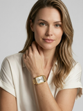 Aurielle | Elegant women's watch with gold-colored chain strap