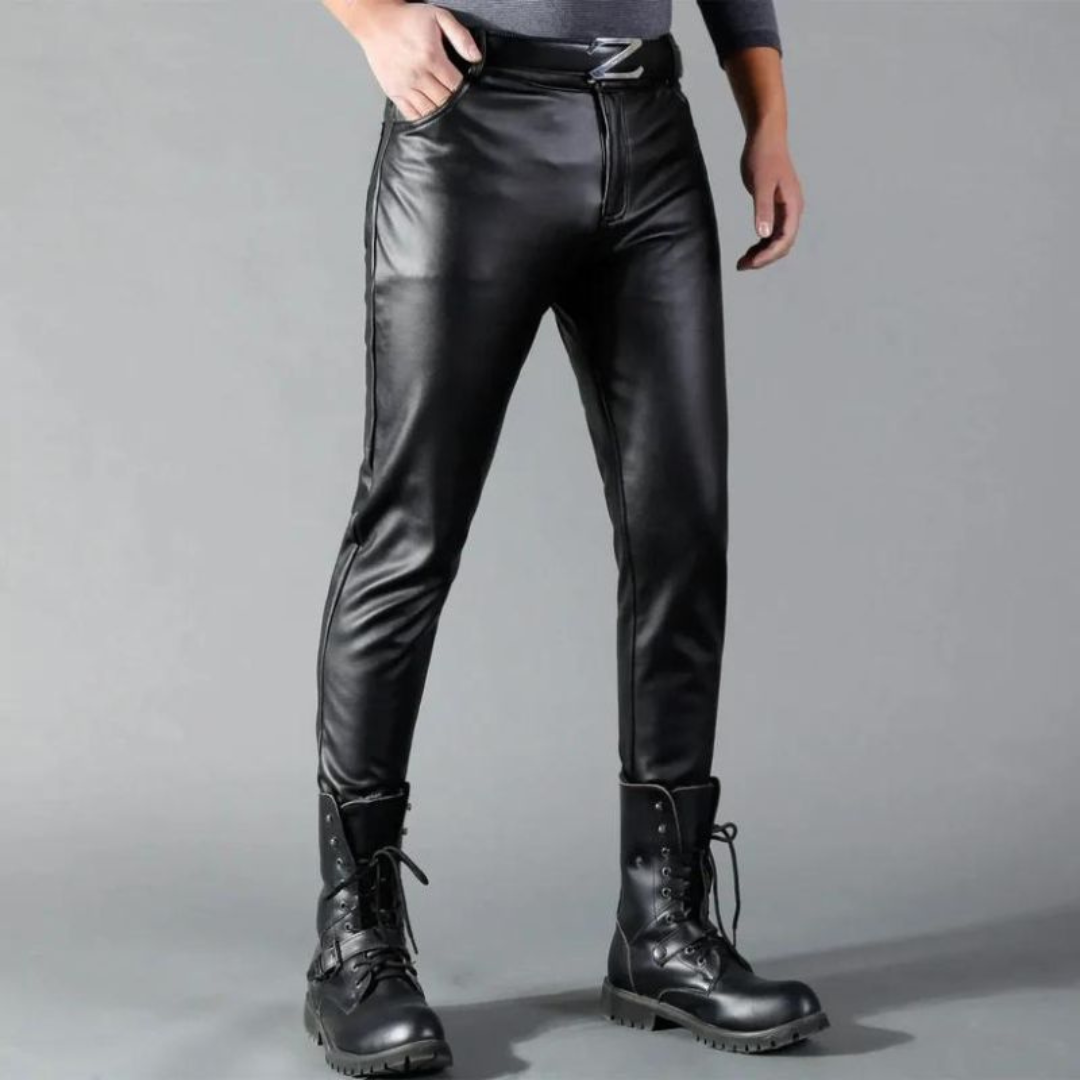 Nolan | Men's Slim-Fit Leather Trousers