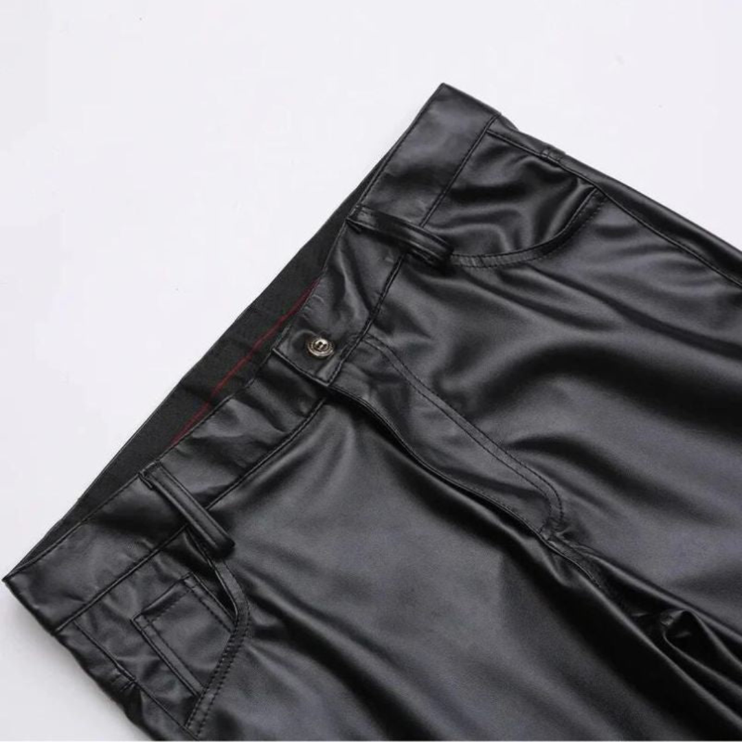 Nolan | Men's Slim-Fit Leather Trousers
