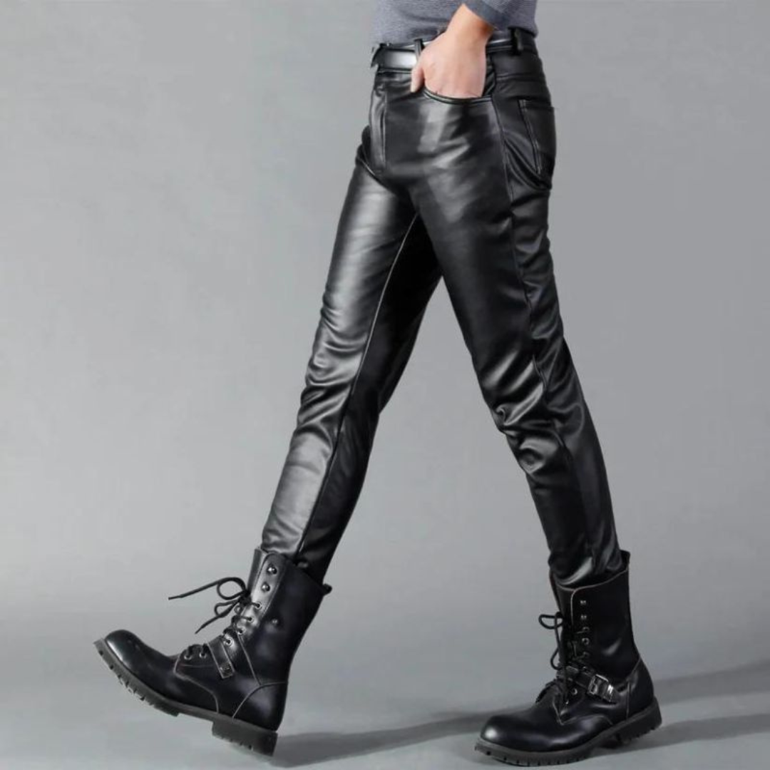 Nolan | Men's Slim-Fit Leather Trousers