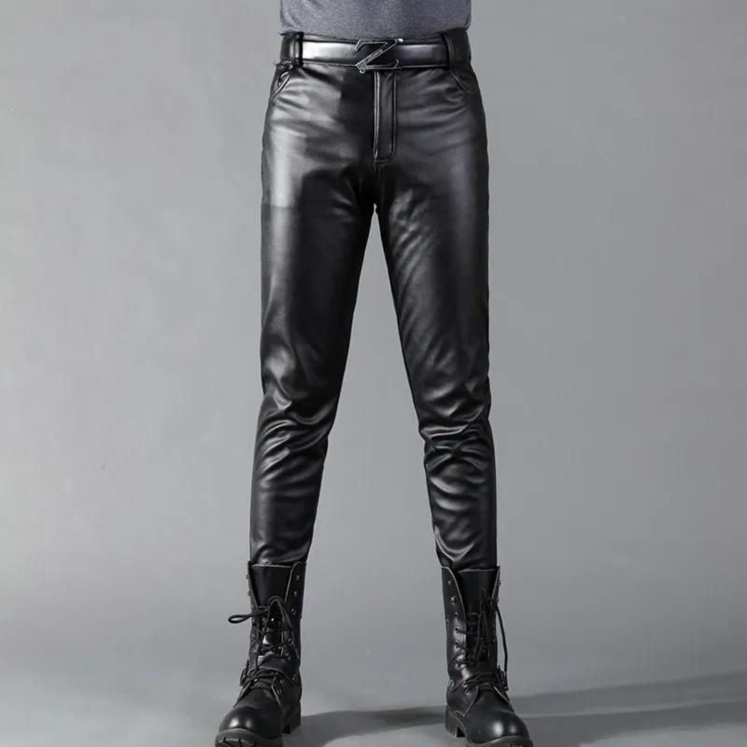 Nolan | Men's Slim-Fit Leather Trousers