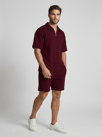 Sven | Waffle Knit Polo and Shorts Set for Men