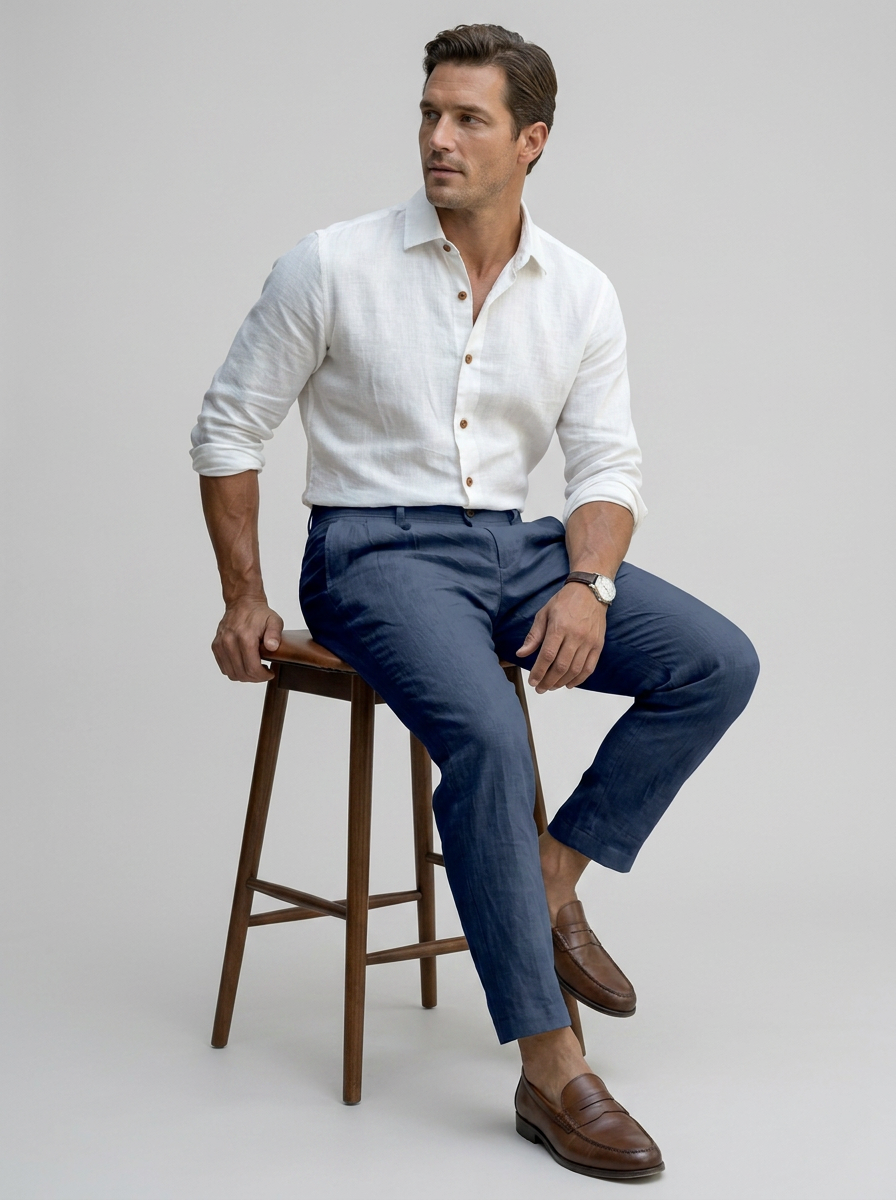 Eliano | Pantaloni Estivi in Lino Uomo