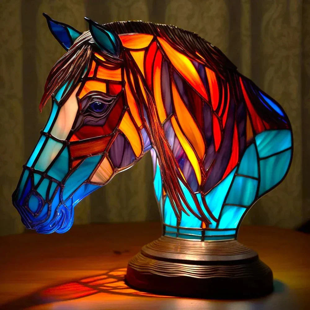 Aurora | Stained glass table lamp with animal motif