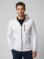 Axel | Herre Hoodie Med Lynlås Og Hætte
