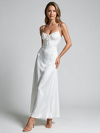 Isabella | Lang Sommerkjole Med Corsage Detaljer